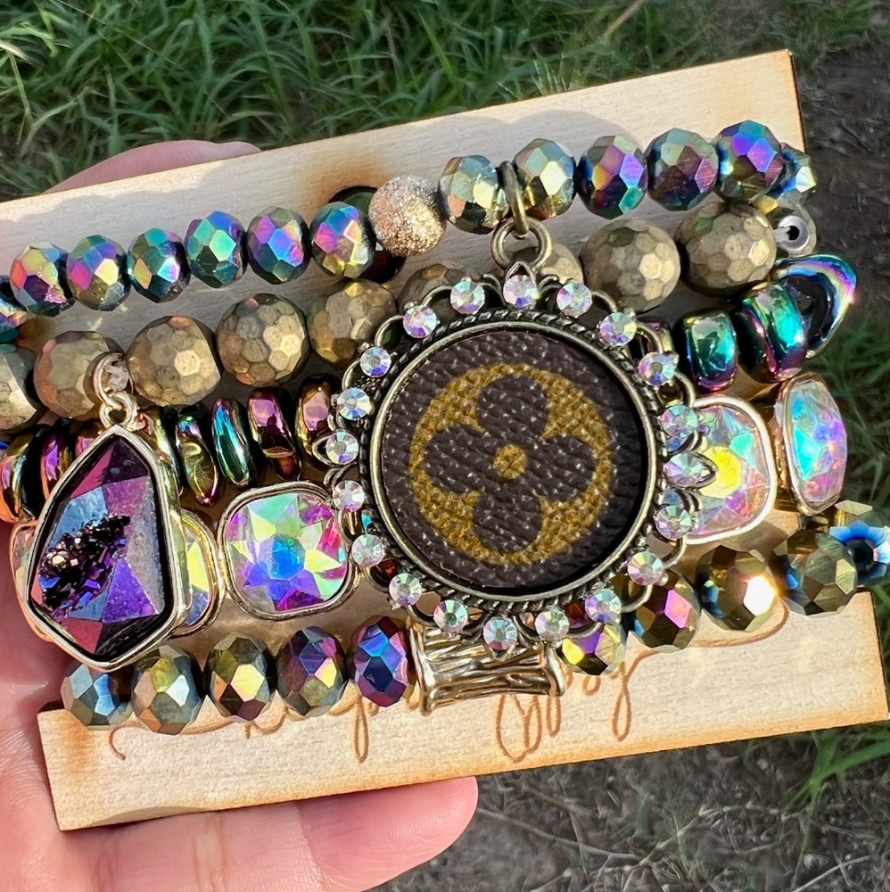 Keep it Gypsy Rainbow bracelet stack